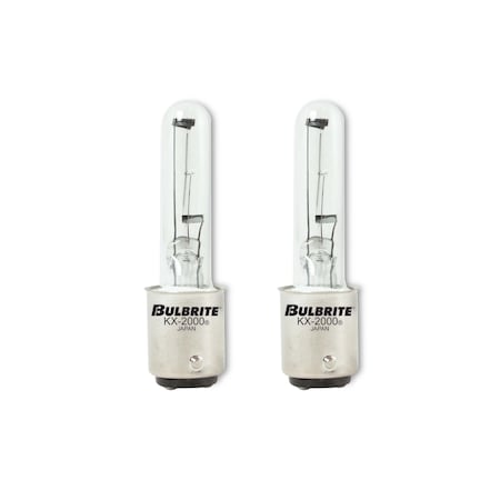 Bulbrite Pack of 2 Double-Contact Bayonet Base BA15D Light Bulb, 60 Watt, Clear, 2PK 861348
